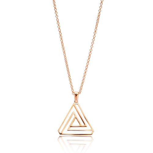 Handmade Sterling Silver Gold Plated Origami Pendant